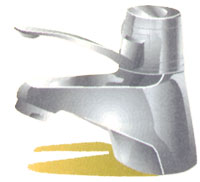 illustration of lever arm faucet